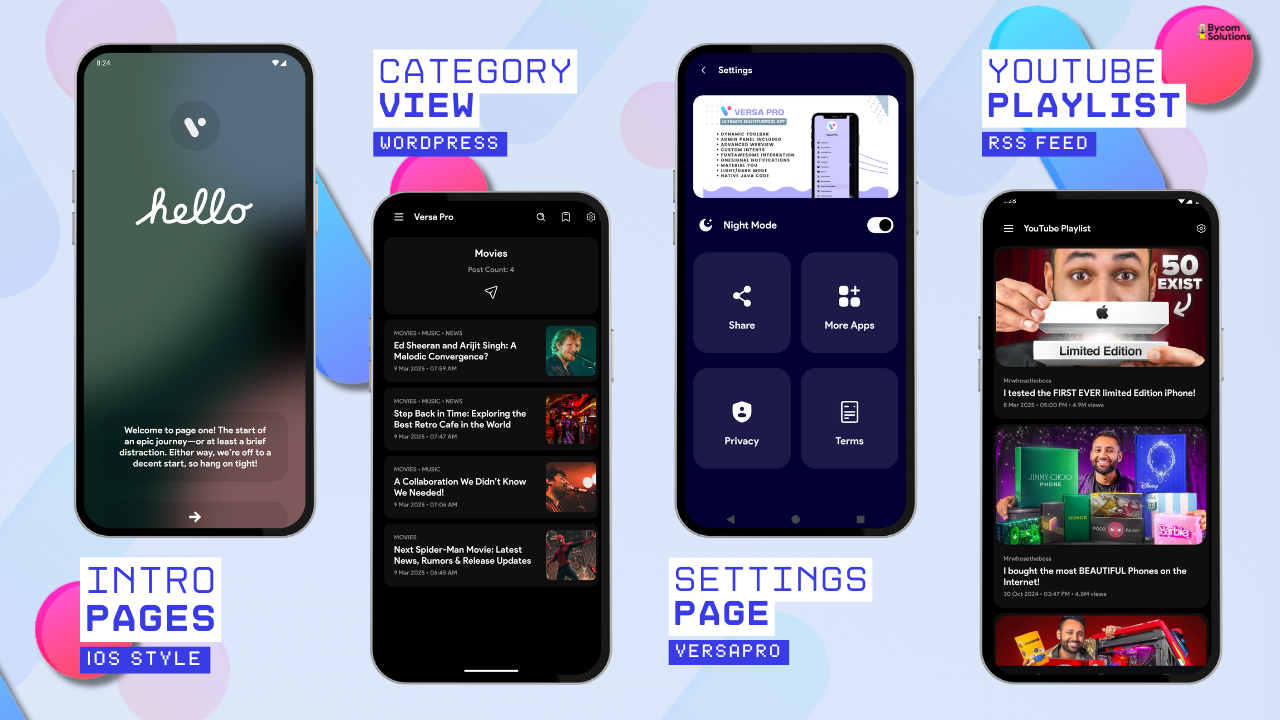 Versa Pro - Ultimate Multipurpose Android App product screenshot