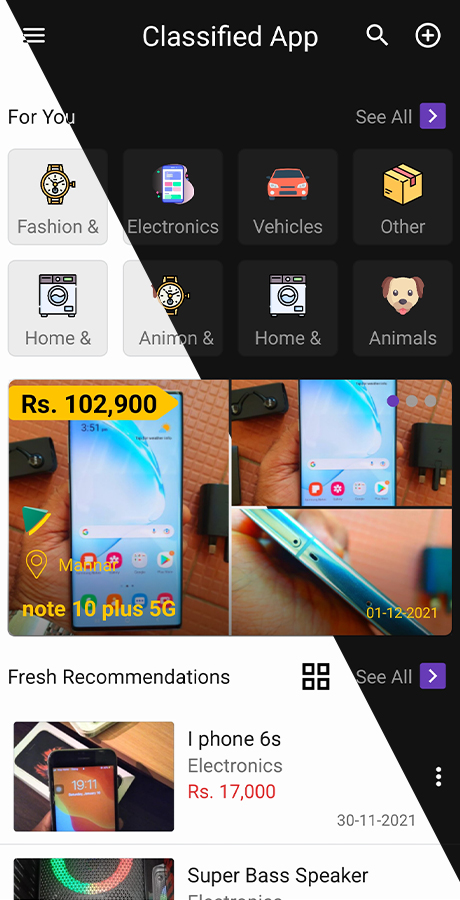Buy and Sell Android Classified App product screenshot